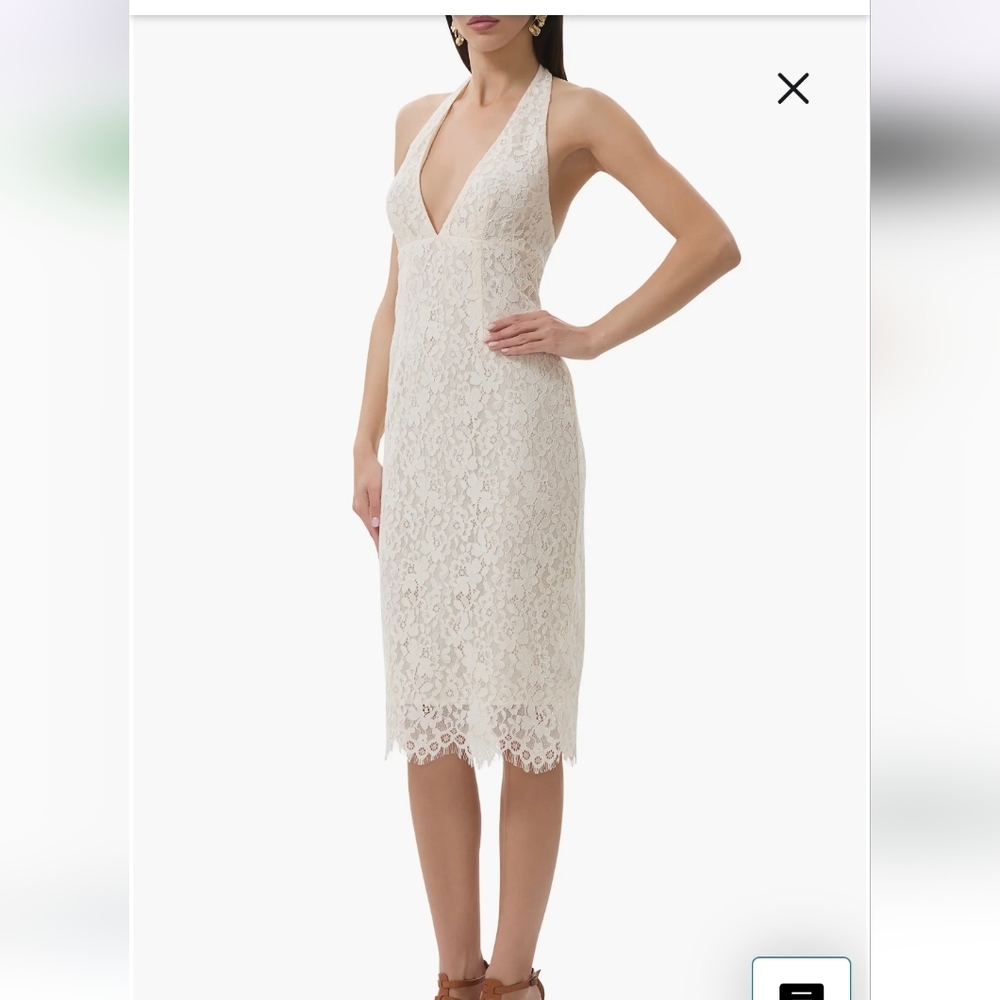 AFRM Ivory Lace Backless Dress - Picture 3 of 8